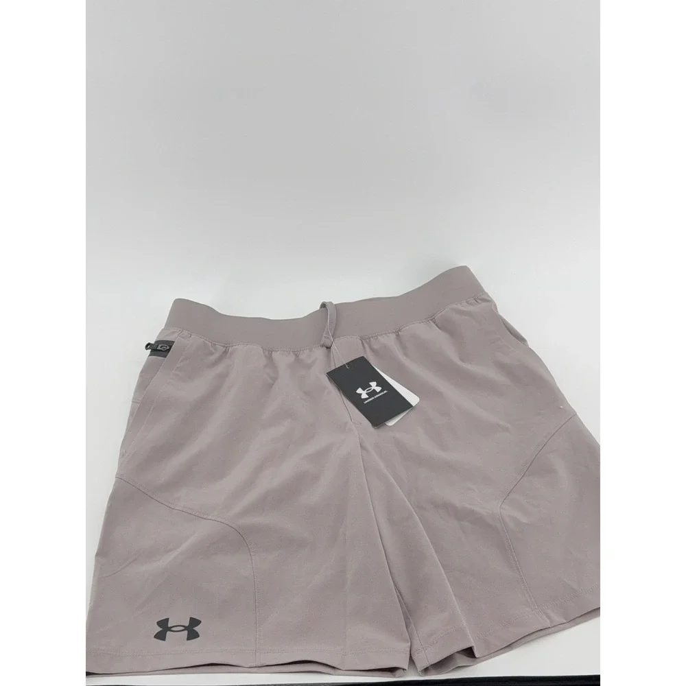 Under Armour Unstoppable Shorts Youth Large Taupe 4-Way Stretch